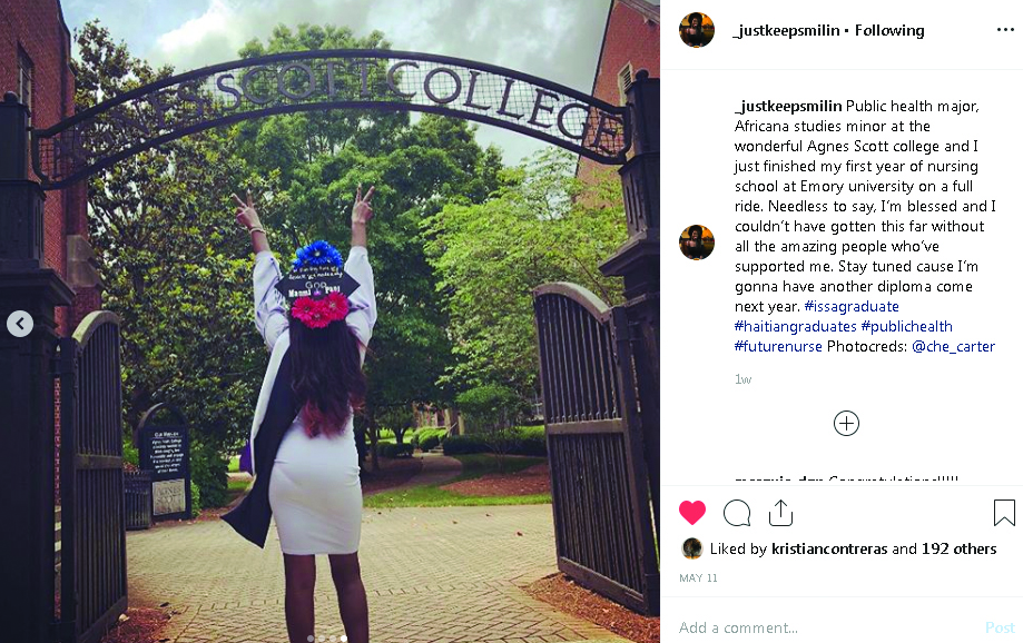 Instagram graduation post